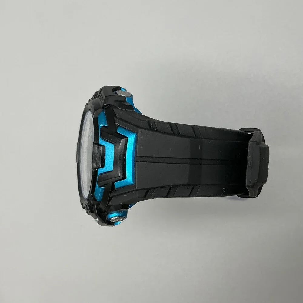 Armitron 40/8342 Mens Watch 53mm Digital Backlight Black Blue Resin New Battery